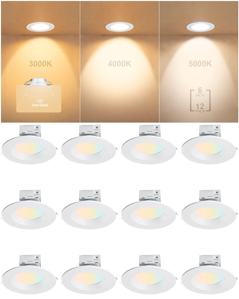 6 Inch Can Lights | 6 Inch LED Ceiling Recessed Lights - Lightdot