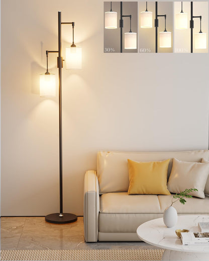 2-light tree floor lamp