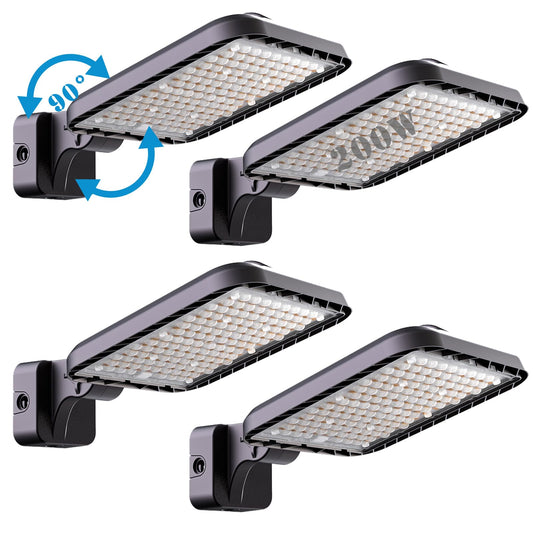 Lightdot 4Pack 200W LED Wall Pack Lights 5000K with Dusk-to-Down Photocell