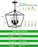 Lightdot Modern Farmhouse Chandelier, 6-Light Matte Black Lantern Pendant Light, Rustic Industrial Ceiling Hanging Dining Room Light Fixtures for Kitchen Island Hallway Entryway, Bulbs Included