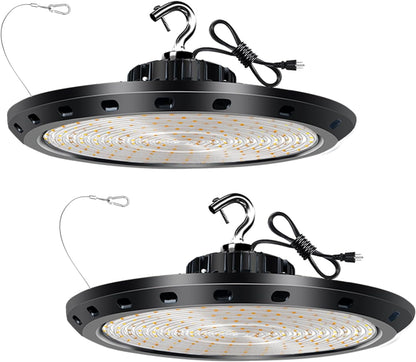 Lightdot LED High Bay Light, AC100-277V 5000K UFO LED High Bay Shop Light, Commercial Bay Lighting