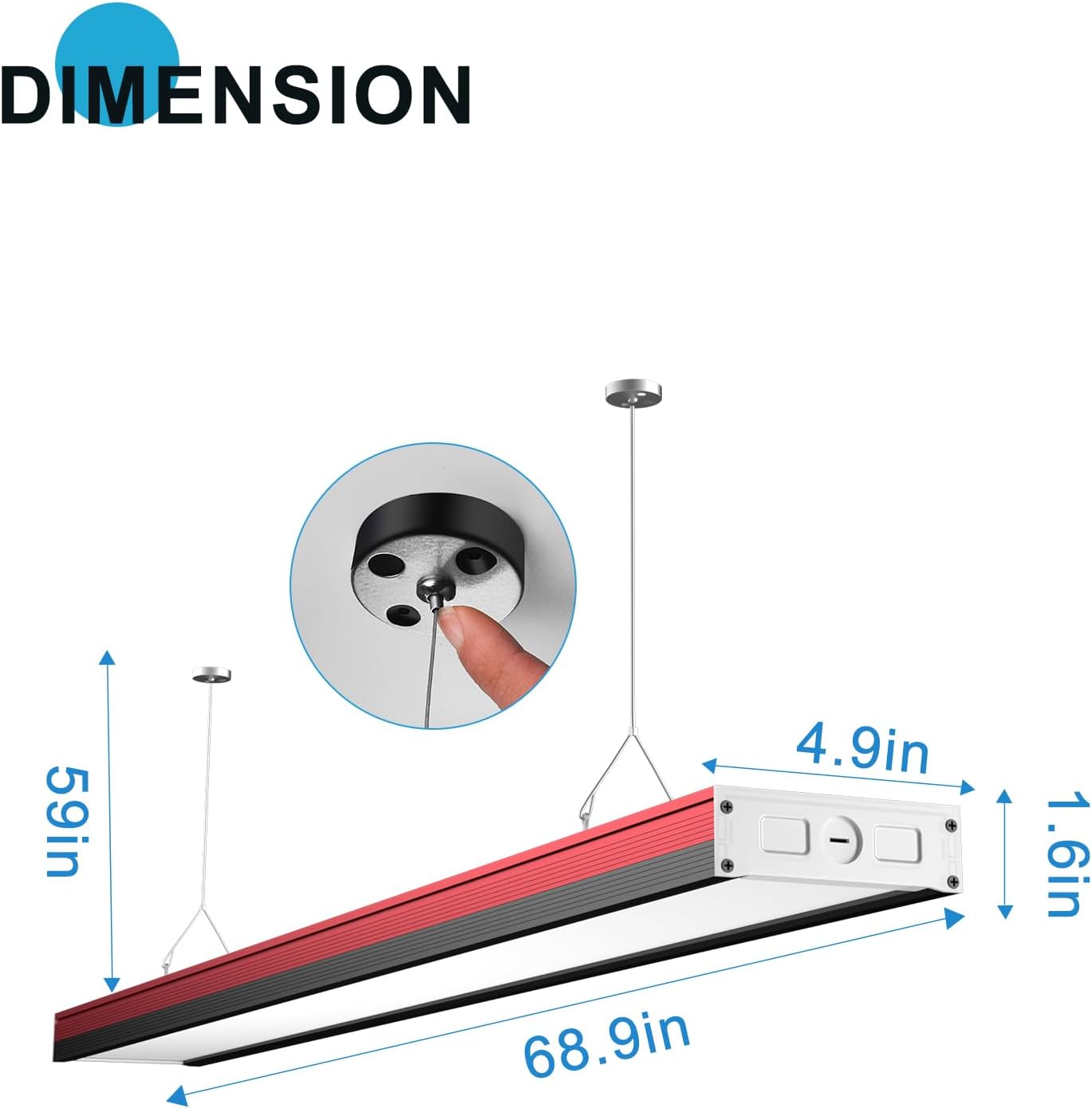 Lightdot 4FT-5IN LED Wraparound Shop Lights, 【Driver Equipped, 5 Years】 50W 4FT LED Shop Light Fixtures for Garage Workshop, 7000LM [Eqv. 400W] 5000K, Fluorescent Light Replacement