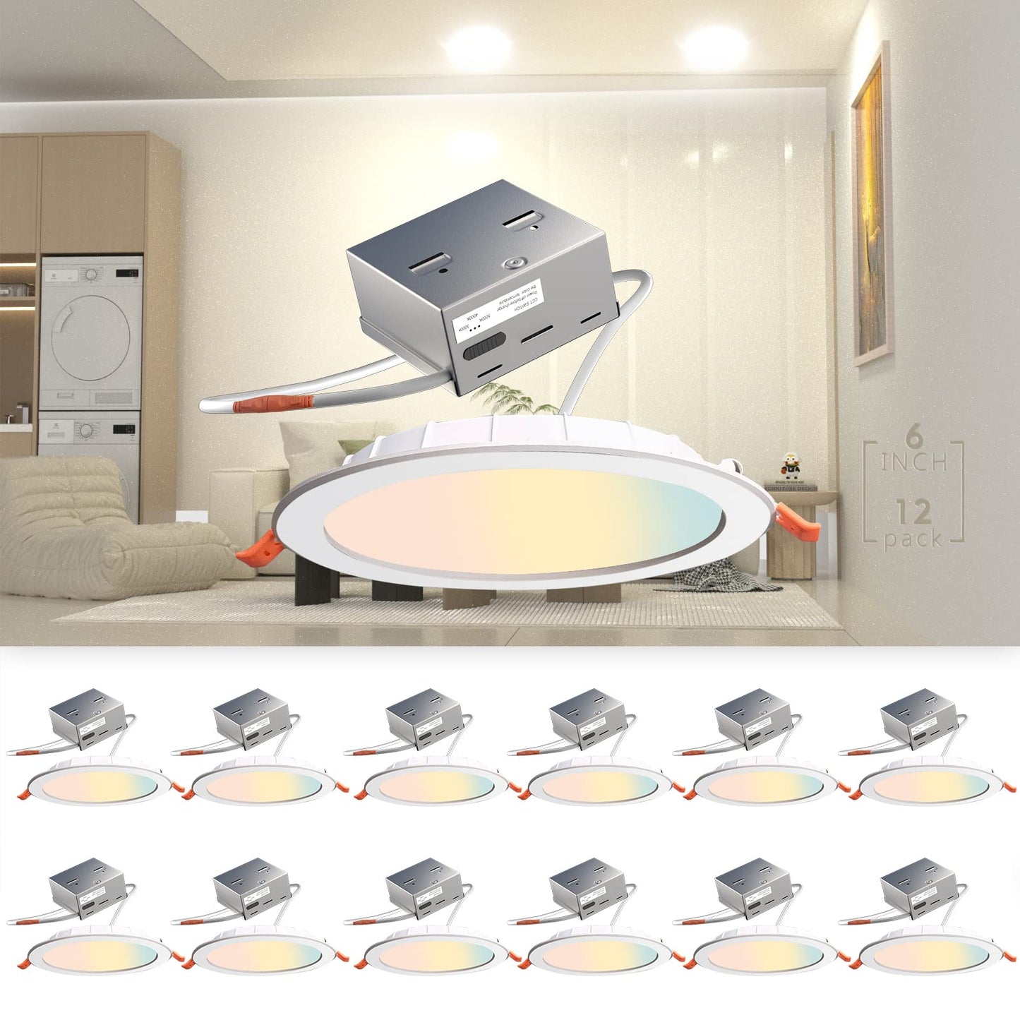 6 inch LED Recessed Lighting 3000K/4000K/5000K Downlight Ceiling Light