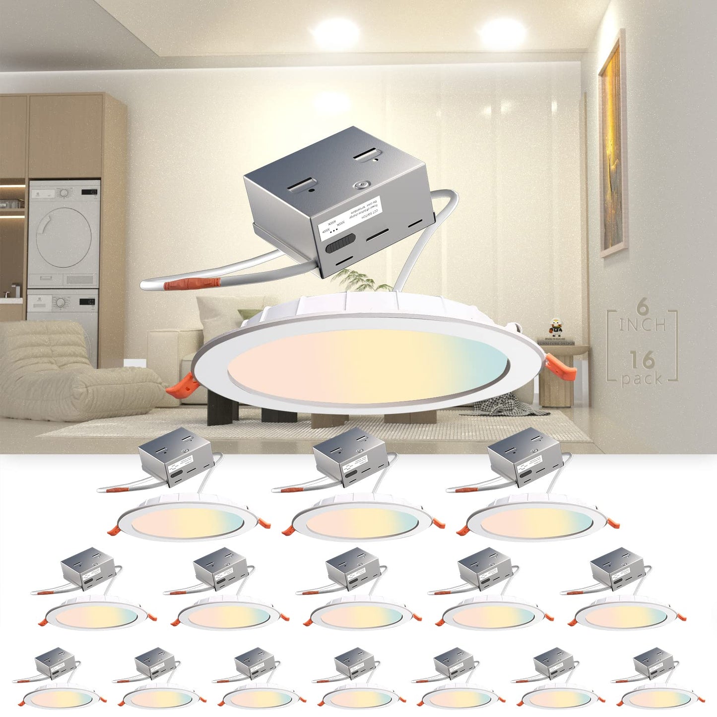 6 inch LED Recessed Lighting 3000K/4000K/5000K Downlight Ceiling Light