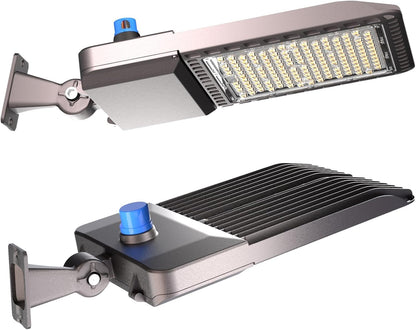 Lightdot 600W LED Parking Lot Lights 90000lm (Eqv.2400W MH/HPS) 5000K Daylight Led Parking Lot Lighting with Photocell & Arm Mount (Coverage: 66~130Ft at Height:30~60Ft)-2Pack