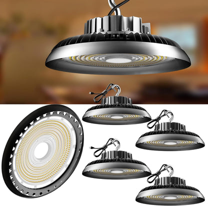 Lightdot LED High Bay Light, AC100-277V 5000K UFO LED High Bay Shop Light, Commercial Bay Lighting