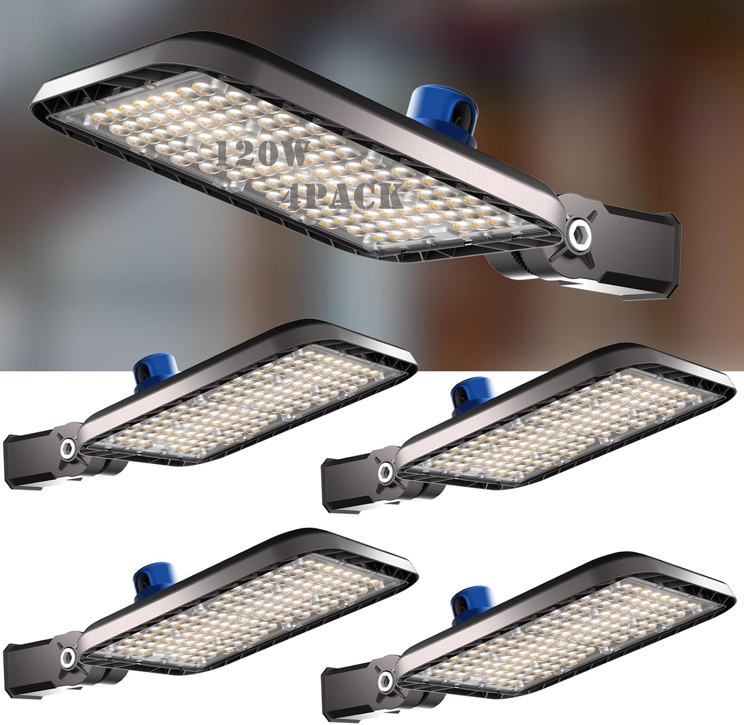 Store Set of 2 - 200W LED Parking Lot Light Photocell Outdoor Street Commercial