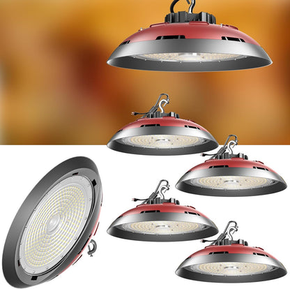 Lightdot 420W(520x1W Chip) High Bay LED Lights 63000lm UFO Lights 5000K High Bay LED Shop Lights AC100-277V LED High Bay Lights for 30-50FT Warehouse Lights-4Pack