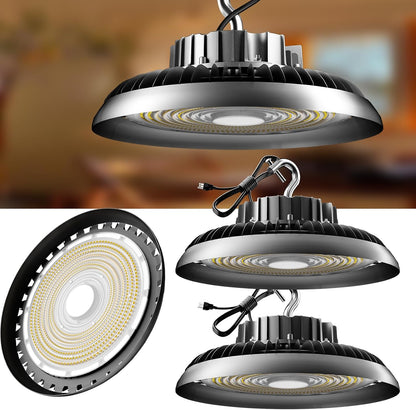 Lightdot LED High Bay Light, AC100-277V 5000K UFO LED High Bay Shop Light, Commercial Bay Lighting