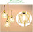 68IN Decorative Gold Floor Lamp, Farmhouse Floor Lamps for Living Room with Smooth Dimmable (Brightness Adjustable), Modern Brass Floor Lamp of Diamond Cage 18W 3000K Warm White,3-Light Bulb Included