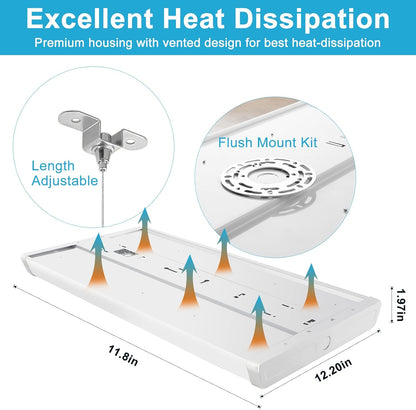 Lighdot 2FT LED High Bay Light, Brightness/Timer/Motion Distance Adjustable High Bay LED Shop Light, 150W 21500LM (600W HPS Eqv)