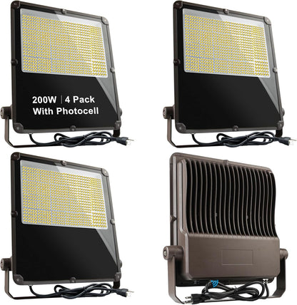 Upgrade 450W (450x1W LED) LED Flood Light Outdoor 67500Lm Led Stadium Light with Adjustable Bracket, IP65 AC100-277V Commercial Area Lighting with Plug for Backyard/Basketball Court-2Pack