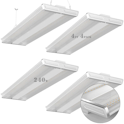 Lightdot 4FT LED High Bay Shop Light,  265W [Eqv.960W] 5000K Linear Hanging Light for Warehouse Diamond Diffusion