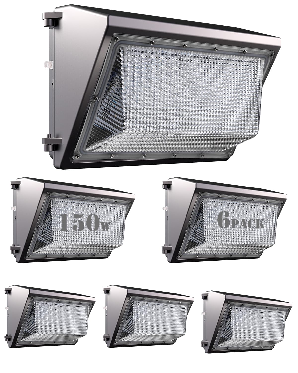 Lightdot 150W LED Wall Pack Lights with Photocell IP65 Outdoor Flood Security Lighting