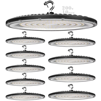 Lightdot Upgrade 200W LED High Bay Light 28000lm (Eqv.800W MH/HPS)  5000K Daylight UFO Lights