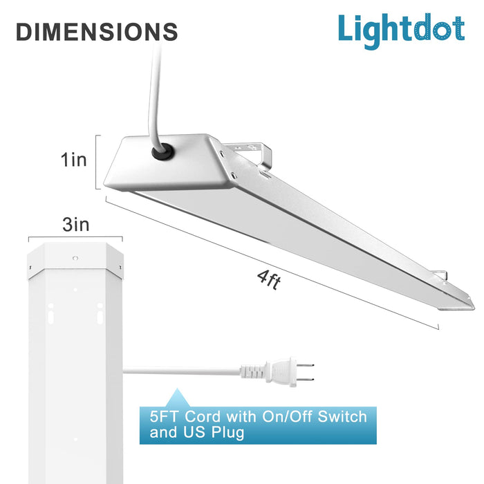 Lightdot LED Garage Lights, 80W 5000K Daylight White Garage Lights Cei