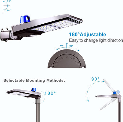 200W LED Parking Lot Area Light Slipfitter Dusk to Dawn for Outdoor Sports Stadium/Street