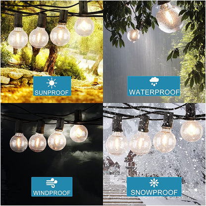 Lightdot 4 Pack G40 Bulbs for Solar String Lights Shatterproof