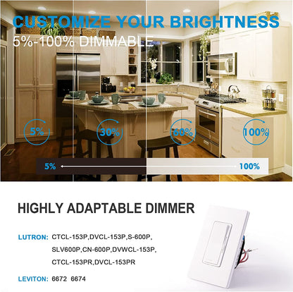 4 inch recessed lighting  dimmable