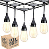 Lightdot 96FT (2x48FT) Outdoor String Lights, 30+2 Shatterproof LED Bulbs String Patio Lights