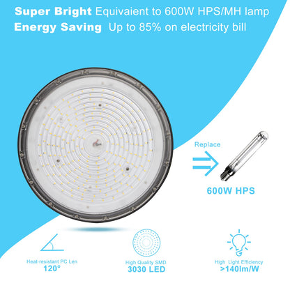 Lightdot 150W LED UFO High Bay Light ,5000K,  for Warehouse  Garage Barn