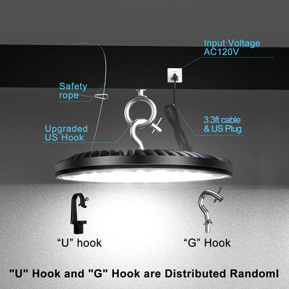 Lightdot 150W LED UFO High Bay Light ,5000K,  for Warehouse  Garage Barn