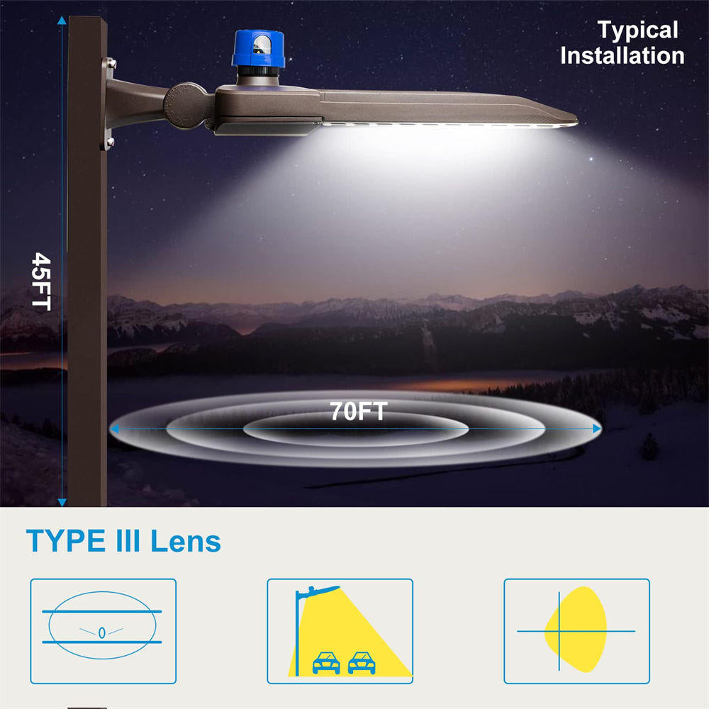 320W LED Parking Lot Lights 44800lm (Eqv.1200W MH/HPS) 5000K Led Parking Lot Lighting with Photocell, Adjustable Arm Mount, IP65 Outdoor Area Light ( 7Years Guarantee) Visit the Lightdot Store